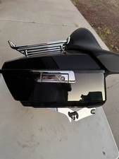 OEM Harley Davidson Road King Vivid Black Tour Pak Touring Pack Trunk Glide picture