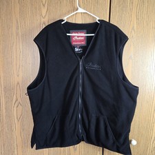 AUTHENTIC Indian Motorcycle Gear Vest Fleece Black Full Zip Sz Medium Unisex 4XL picture