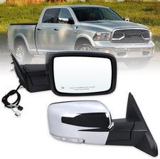 For 2013-2019 Dodge Ram 1500 Chrome Power Folding Heated Right Mirror+LED Signal picture