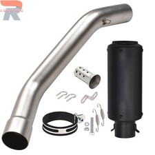 For 08-20 Kawasaki Ninja ZX10R Black Exhaust Mid Pipe Muffler Slip-On Kit picture