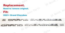 Replacement 2PCS Chrome Gray Side Door Grand Cherokee Emblems Badge 2021 & Up picture