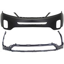 New Set of 2 Bumper Covers Fascias Front Upper for Kia Sorento 2014-2015 Pair picture