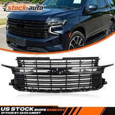 Gloss Black Grille For Chevy Tahoe/Suburban 2021-2024 Front Upper Bumper Grill picture