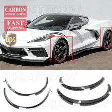 For Corvette C8 Z06 Stingray 2020-27 Carbon Look Front+Rear Wheel Fender Flares picture