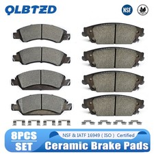 Front Rear Brake Pads with Hardware for Chevy GMC Silverado Sierra 1500 Yukon picture
