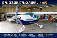 Cessna 177B Cardinal Aircraft 1976 N21177 180HP Lycoming McCauley 3-Blade IFR picture