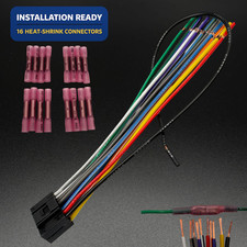 POWER WIRE HARNESS FOR JVC KD-R330 KDR330 Kit With Connectors picture