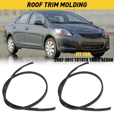 BLACK ROOF TOP TRIM MOLDINGS FOR 2006 2007 2008 2009 2010 2011 2012 TOYOTA YARIS picture