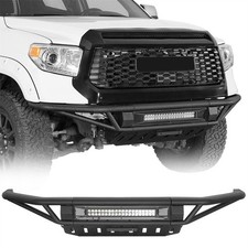 For 2014-2021 Toyota Tundra Front Bumper w/Skid Plate & LED Light Bar Assembly picture