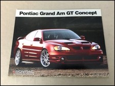 1999 Pontiac Grand Am GT Concept Original 1-page Car Brochure Leaflet Data Card picture