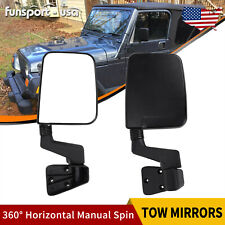 Manual Adjust Passenger + Driver Side Tow Mirrors for 1987-2002 Jeep Wrangler picture