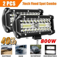 2x 7inch 30000LM LED Work Light Bar Flood Spot Pod Offroad Fog Driving ATV Truck picture