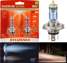 Sylvania Silverstar Ultra 9003 HB2 H4 60/55W Two Bulbs Head Light Dual Beam Lamp picture