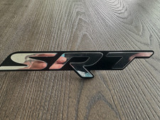 Genuine Mopar  SRT Nameplate 68239550AD  (From Challenger Hellcat front grille) picture