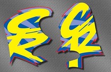 1994 94 Honda CR 125 250 Radiator Shroud decal sticker graphic Thick MX 18mil picture