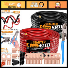50ft 4 Gauge Battery Cable Kit, CCA Wire & Cutter for Car Audio & Amp Upgrade picture