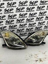 03-08 NISSAN 350Z RH LH SIDE HEADLIGHTS HID XENON OEM *FLAW* S YELLOW picture