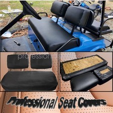 For 1982 1983-2000 PRE-2000 DS Golf Cart Club Car Front Seat Cover Leather Black picture