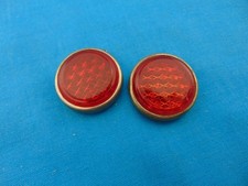 Vintage Glass Clip On Reflectors Harley Knucklehead Chopper Schwinn Panhead Old picture