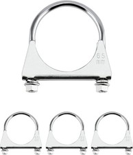 QWORK Stainless Steel U-Bolt Muffler/Exhaust Clamp (2.5