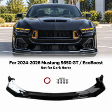 Gloss Black Front Bumper Splitter Lip Chin Spoiler For Ford Mustang S650 24-2026 picture