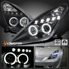 Black Fits 2000-2005 Toyota Celica LED Halo Projector Headlights Lamp Left+Right picture