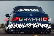 Misunderstood sticker JDM slammed windshield boost window decal kanji turbo euro picture