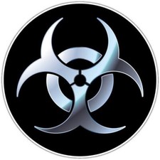 Biohazard Biological Hazard Sign Car Bumper Window Locker Sticker Decal 4.6