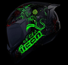 ICON ULTRAFLITE MISANTHROPE MOTORCYCLE HELMET - GLOWS IN THE DARK - ADULT XL picture