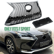 For 2015-2017 Lexus NX200T NX300H F Sport Front Bumper Grille Grill Chrome Black picture