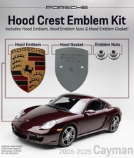 2006-2025 Porsche Cayman Genuine Factory OEM Hood Crest Emblem KIT picture