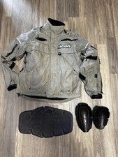 ICON Patrol Jacket Foul Weather Riding Gear Fiel Armor Equipped LARGE picture