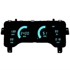 1997-2006 Jeep TJ Digital Gauge Cluster Teal LED DP6014T Made In USA picture