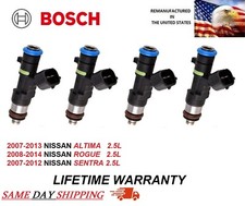 Genuine Set Of 4 BOSCH 2007-2013 NISSAN Altima 2.5L Fuel Injectors #0280158130 picture