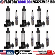 6 OEM 12632479 D515C Ignition Coil & 41-109 Spark Plug For Acdelco GM Chevrolet picture