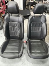 FORD MUSTANG GT CONVERTIBLE 2015-2023 OEM FRONT LEFT RIGHT SEATS LEATHER BLACK picture