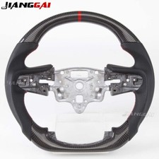 Real Carbon Fiber Steering Wheel For Chevrolet Silverado 1500 ZR2 LTZ w/Heated picture