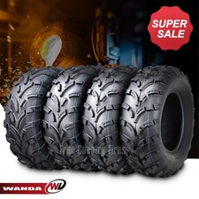 Set of 4 WANDA ATV Tires 25x8-12 25x8x12 Front & 25x10-12 25x10x12 Rear 6PR Mud picture