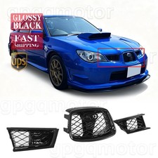 For Subaru Impreza WRX STI 2006-2007 Glossy Black Front Bumper Upper Grille Set picture