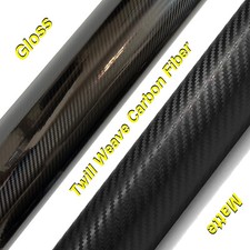 Twill-Weave High Gloss and Dry Matte Black Carbon Fiber Vinyl Wrap for Car 3D 5D picture
