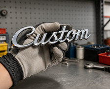 Customizable Car Badge, Stainless Steel Letter Emblem, Durable Metal Design picture