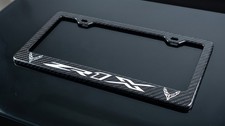 C8 ZR1X Corvette License Plate Frame 100% Real Carbon Fiber White picture