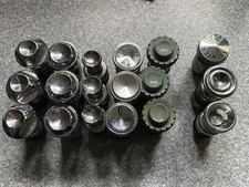 18 Vtg 1960’s - 1970’s Push in Cigarette Lighter Knobs Chrome Auto Car Lighter picture