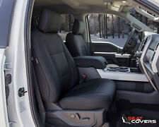 CUSTOM FIT LEATHERETTE FRONT SEAT COVERS for the 2014-2018 Chevy Silverado picture