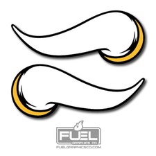Minnesota Vikings Premium Vinyl Decal 2-Pack - SKOL VIKES Show Your Horns picture