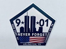 9/11  NEVER FORGET 9 11 Memorial Sticker Decal 3.5
