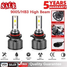 2x 6000k LED Headlight Bulbs 9005/HB3 Hi Beam For Subaru WRX 2015-2021 picture