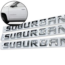 3PCS 3D Side Letters Rear Emblem For Suburban Raised Replacement 2007-20 Chrome picture
