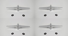 Four Chrome Star Moldings Emblems Fender Skirt for 1954-1958 Pontiac picture