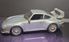 Vintage Anson Porsche 911 GT2 1:18 Diecast Silver Widebody Rear Wing picture
